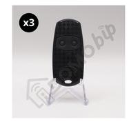 Lot de 3 télécommandes came top432ee - 2 boutons pour portails et garages - fréquence 433,92 mhz - codage fixe