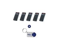 Télécommandes Cardin S504 C2 TXQ504C2 2 canaux 433 MHz rolling code - Pack 5 compatible RQM/RSQ/RCQ + 1 goodie DOMOBIP offert