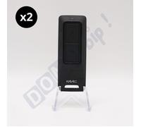 Télécommandes FAAC XT2 FDS 2 canaux 433/868 MHz réf 787017 - Lot 2 + 1 goodie DOMOBIP offert