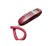 Telefone com Fio de Parede, Display Identificação Chamadas, para Casa, Hotel, Escritório Vermelho