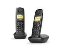 Gigaset A170 Duo - Téléphone sans fil avec ID d'appelant - DECT\GAP - noir + combiné supplémentaire G