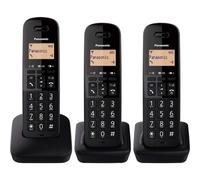 Teléfono Inalámbrico Panasonic KX-TGB613SPB- Pack TRIO- Negro