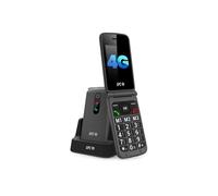 SPC Téléphone portable à clapet Stella 3 – 4G, grandes touches, SOS, base de recharge – Noir