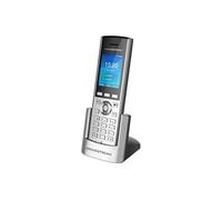 Grandstream Téléphone fixe WP820 – 2 lignes, écran LCD, WiFi – Noir/Argent