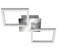 TELEFUNKEN - 318508TF Plafonnier LED avec détecteur de mouvement, plafonnier avec fonction lumière permanente, couleur blanc chaud, 12 W, 1200 lumens, chrome/aluminium, 470 x 226 x 74 mm (L x l x h)