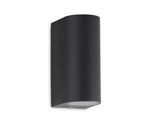 TELEFUNKEN - Applique extérieure LED avec 2 ampoules GU10, 5 W chacune, 400 lumens, IP44, anthracite, 151 x 67 x 92 mm (L x l x h)