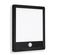 Telefunken Applique murale d'extérieur LED avec détecteur de mouvement et capteur crépusculaire Effet Backlight 15 W 2000 lm IP44 Carré Blanc/noir 250 x 250 x 45 mm
