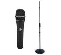 Telefunken M80 Microphone noir avec pied de microphone Keepdrum droit