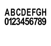 TELEFUNKEN Numéros de maison, lettres A-H, chiffres autocollants de 0 à 9, lettres adhésives résistantes aux intempéries, pour boîte aux lettres, noir