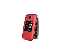 TELEFUNKEN- S560 Téléphone Portable Clapet Débloqué avec Grandes Touches Simple pour Senior - Double Ecran- Compatible avec Les Appareils auditifs - Touche SOS - GPS et WiFi - Radio FM- Rouge