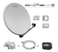 Telefunken t-s802tv antenne extérieure pack réception sat 2 tv Gris