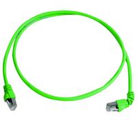 Telegärtner 100008012 RJ45 Câble réseau, câble patch CAT 6a S/FTP 0.5 m vert ignifuge, avec manchon de protection contre les