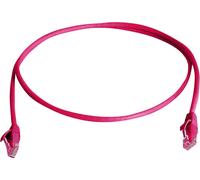 Telegärtner 100008052 RJ45 Câble réseau, câble patch CAT 6 U/UTP 1.00 m rouge ignifuge, sans halogène 1 pc(s)