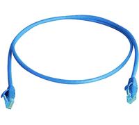 Telegärtner 100008077 RJ45 Câble réseau, câble patch 1.0 m bleu ignifuge, avec manchon de protection contre les pliages 1 pc(s)