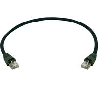 Telegärtner 100008101 RJ45 Câble réseau, câble patch CAT 6a S/FTP 0.5 m noir avec manchon de protection contre les pliages 1 pc(s)