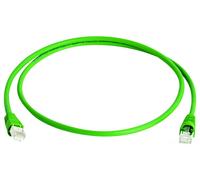 Telegärtner 100008174 RJ45 Câble réseau, câble patch CAT 5e F/UTP 0.5 m vert ignifuge, avec manchon de protection contre les