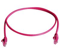 Telegärtner 100008319 RJ45 Câble réseau, câble patch CAT 6 2.0 m rouge ignifuge, avec manchon de protection contre les pliages