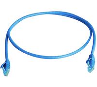 Telegärtner 100008320 RJ45 Câble réseau, câble patch CAT 6 2.0 m bleu ignifuge, avec manchon de protection contre les pliages 1 pc(s)