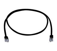 Telegärtner 100008329 RJ45 Câble réseau, câble patch CAT 5e F/UTP 2.0 m noir ignifuge, avec manchon de protection contre les