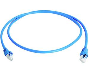 Telegärtner 100008343 RJ45 Câble réseau, câble patch CAT 6a S/FTP 1.5 m bleu ignifuge, avec manchon de protection contre les pliages 1 pc(s)