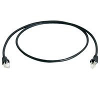 Telegärtner 100008391 RJ45 Câble réseau, câble patch CAT 5e F/UTP 2.0 m noir ignifuge, avec manchon de protection contre les