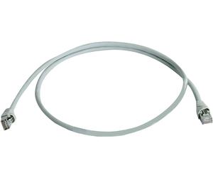 Telegärtner 100008469 RJ45 Câble réseau, câble patch 10 Gbit/s S/FTP 2.5 m gris ignifuge, avec manchon de protection contre les pliages 1 pc(s)