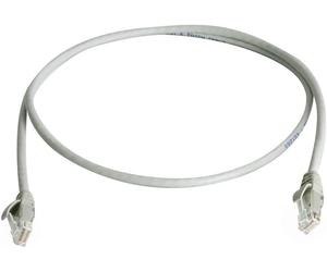 Telegärtner 100008508 RJ45 Câble réseau, câble patch CAT 6 3.0 m gris ignifuge, avec manchon de protection contre les pliages 1 pc(s)