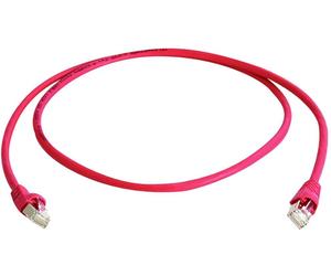 Telegärtner 100008573 RJ45 Câble réseau, câble patch CAT 5e F/UTP 2.5 m rouge ignifuge, avec manchon de protection contre les pliages 1 pc(s)