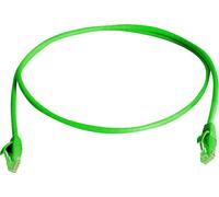 Telegärtner 100008598 RJ45 Câble réseau, câble patch CAT 5e U/UTP 3.00 m vert ignifuge, sans halogène 1 pc(s)