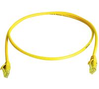 Telegärtner 100008600 RJ45 Câble réseau, câble patch CAT 5e 3.0 m jaune ignifuge, avec manchon de protection contre les pliages