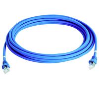 Telegärtner 100008642 RJ45 Câble réseau, câble patch CAT 6a S/FTP 5.0 m bleu ignifuge, avec manchon de protection contre les