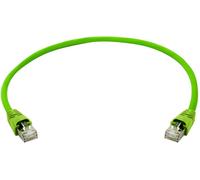 Telegärtner 100008838 RJ45 Câble réseau, câble patch S/FTP 7.5 m vert avec manchon de protection contre les pliages 1 pc(s)
