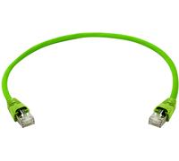 Telegärtner 100008994 RJ45 Câble réseau, câble patch CAT 6a S/FTP 10.0 m vert avec manchon de protection contre les pliages 1 pc(s)