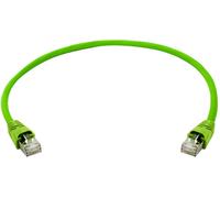Telegärtner 100008994 RJ45 Câble réseau, câble patch S/FTP 10.0 m vert avec manchon de protection contre les pliages 1 pc(s)