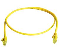 Telegärtner 100009035 RJ45 Câble réseau, câble patch CAT 6 10.0 m jaune ignifuge, avec manchon de protection contre les pliages