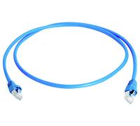 Telegärtner 100009057 RJ45 Câble réseau, câble patch CAT 6a S/FTP bleu ignifuge, avec manchon de protection contre les pliages