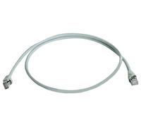 Telegärtner 100009080 RJ45 Câble réseau, câble patch CAT 5e F/UTP 10.0 m gris ignifuge, avec manchon de protection contre les