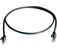 Telegärtner Câble réseau RJ45 100009086 - Cat5e 10 m noir ignifuge, manchon anti-pliage