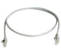Telegärtner 100009268 RJ45 Câble réseau, câble patch CAT 6 15.0 m gris ignifuge, avec manchon de protection contre les pliages