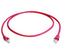 Telegärtner 100009358 RJ45 Câble réseau, câble patch CAT 5e F/UTP 25.0 m rouge ignifuge, avec manchon de protection contre les
