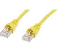 Telegärtner 100009366 RJ45 Câble réseau, câble patch CAT 5e F/UTP 25.00 m jaune ignifuge, avec cliquet d'encastrement 1 pc(s)