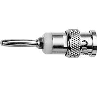 Telegärtner 100023665 Adaptateur de mesure BNC mâle - Banane mâle 4 mm argent