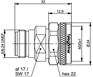 Telegärtner 100024190 100024190 Adaptateur N - 1 pc(s)