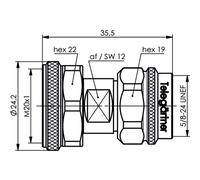 Telegärtner 100024211 100024211 Adaptateur N N mâle - 4.3-10 mâle 1 pc(s)