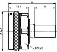 Telegärtner 100025187 100025187 Connecteur F mâle, droit 50 Ω 1 pc(s)