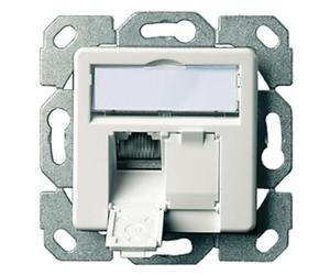 Telegärtner AMJ45 Prise UP Catégorie 6 / Cl.E double 2 x RJ45 Blanc