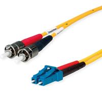 TELEGÄRTNER Câble adaptateur duplex 9/125 OS2, 2x ST mâle, 1x LC Duplex mâle, jaune, 10 m