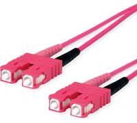 TELEGÄRTNER Câble de renvoi fibre optique 2x G50/125 OM4, 1x SC Duplex - 1x SC Duplex, violet, 5 m