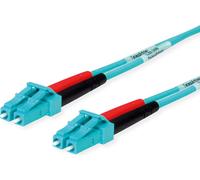 TELEGÄRTNER Câble de renvoi FO 2x G50/125 OM3, 1x LC Duplex - 1x LC Duplex, turquoise, 2 m