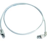 TELEGÄRTNER Câble patch S/FTP Cat.6A (ISO/IEC), MP8 FS500, LSZH, 1x90°, 1:1, blanc, 2 m